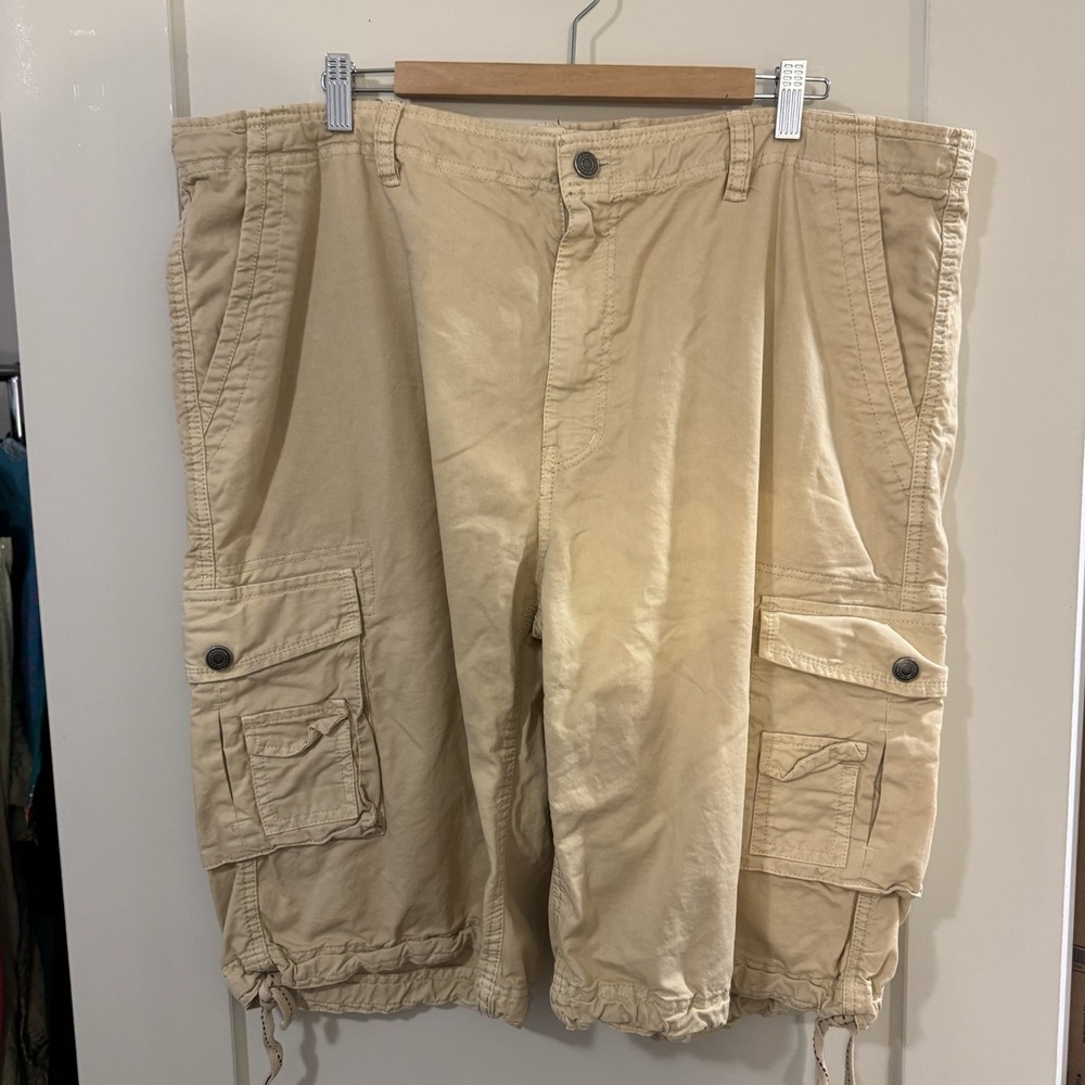 Wenven Cargo Shorts Mens size 44 Khaki Tan Gorpcore Baggy
